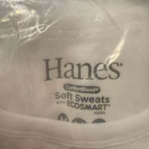 Women’s Hanes White Crewneck Sweater